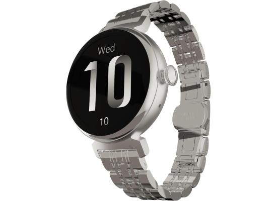 HiFuture Aura Woman Bluetooth Smart Watch, 1.04″ AMOLED Display, IP68 Waterproof, up to 7 days daily use, Heart rate & Sleep Monitoring - Silver